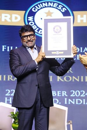 Chiranjeevi Honored with Guinness World Record for Sensational Dance Moves