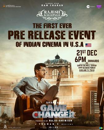 Game Changer Movie Pre Release Event On December 21, 2024 in USA