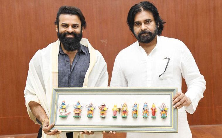 Hero Sai Durgha Tej With Power Star Pawan Kalyan Stills