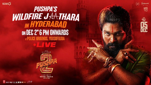 Pushpa 2 The Rule Movie Wild Fire Jathara At Hyderabad