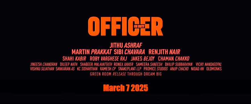 OFFICER on DUTY Movie Trailer